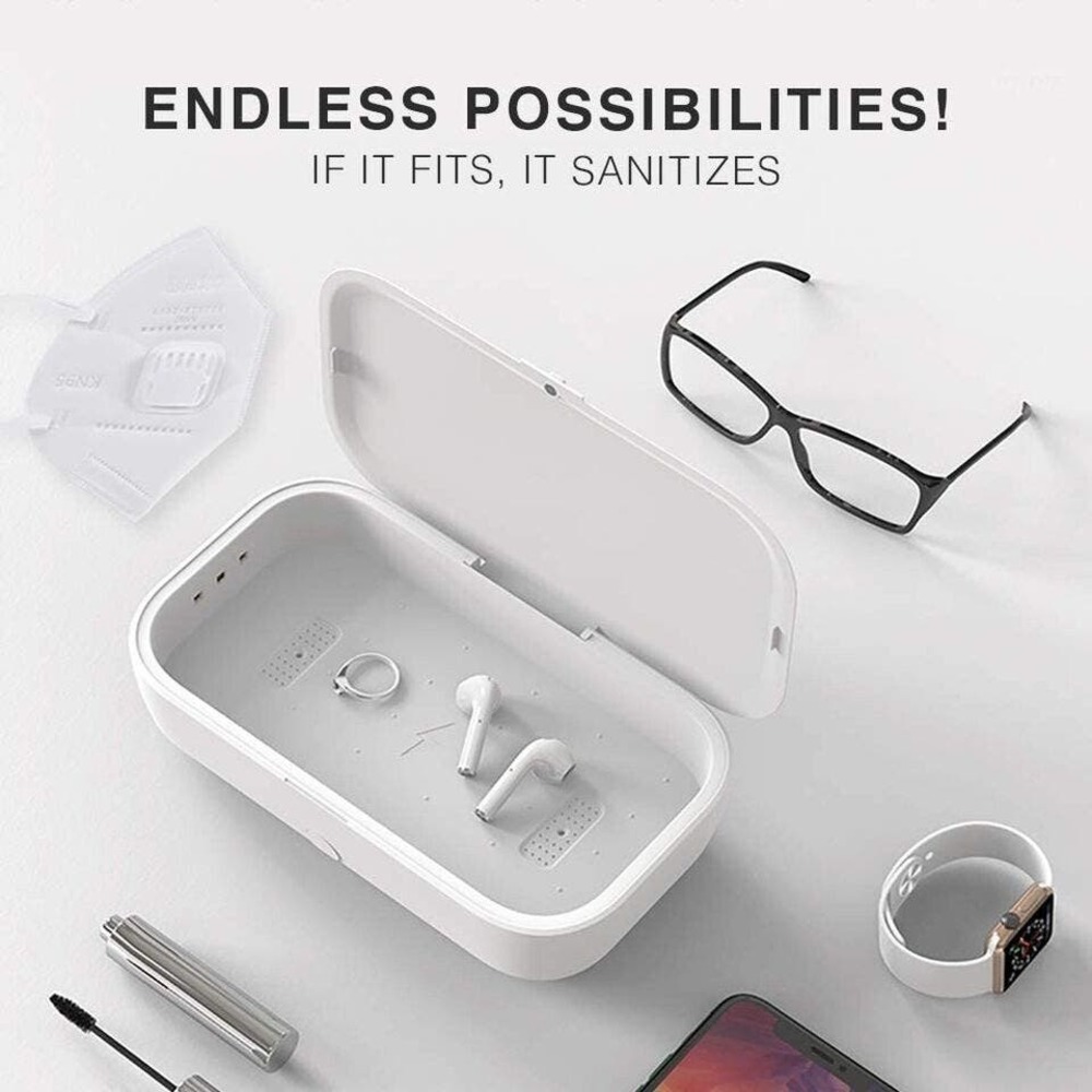 NWT-STERILIZER FOR PHONE with Charger for all items including glasses etc